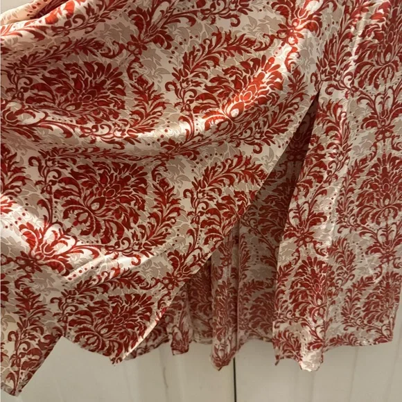 NWT BloomChic Red and Cream Patterned Midi Dress - Picture 3 of 5